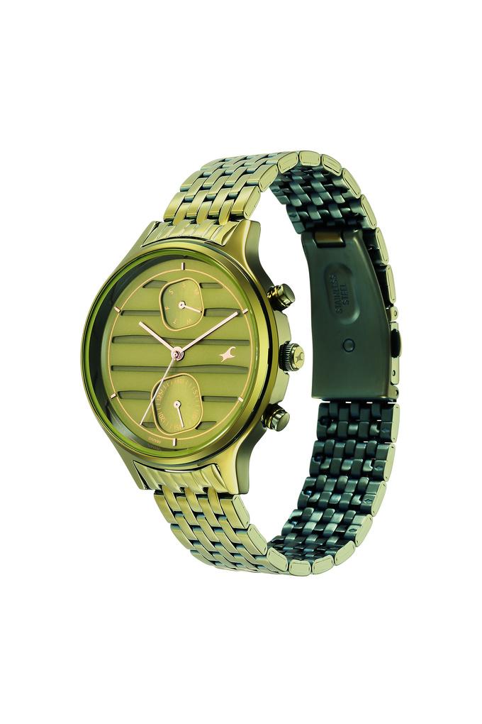 Buy FASTRACK Women s 38 x 45 x 9.50 mm Style Up 2.0 Green Dial