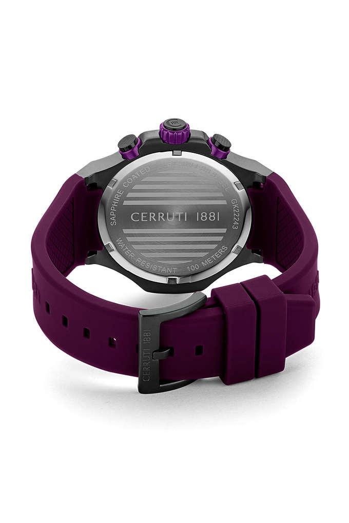 Buy CERRUTI 1881 Lucardo 44 x 55.6 mm Purple Dial Silicone Analog