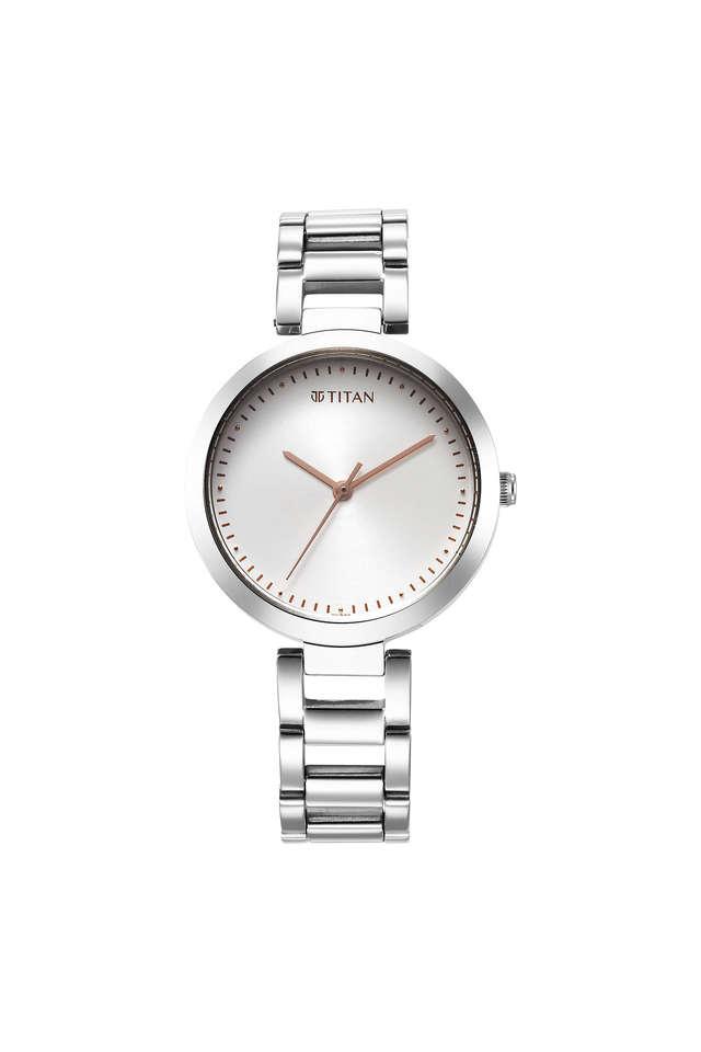 Buy TITAN 2480 Upgrades 41.5 x 7.75 x 35 mm Silver Dial Stainless Steel Analog Watch For Women 2480SM12 Shoppers Stop