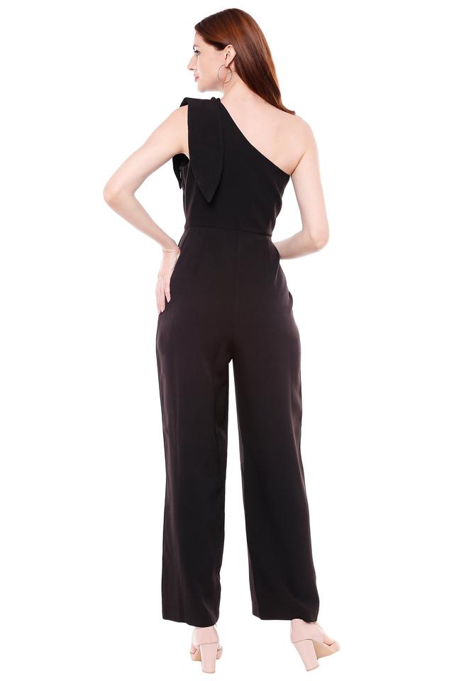 One sleeve cheap black jumpsuit