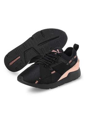 Puma women's muse wn's sneaker black rose on sale gold