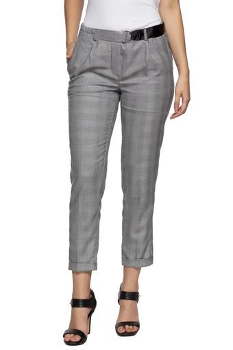 grey check pants womens