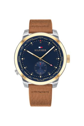 tommy hilfiger blue leather watch