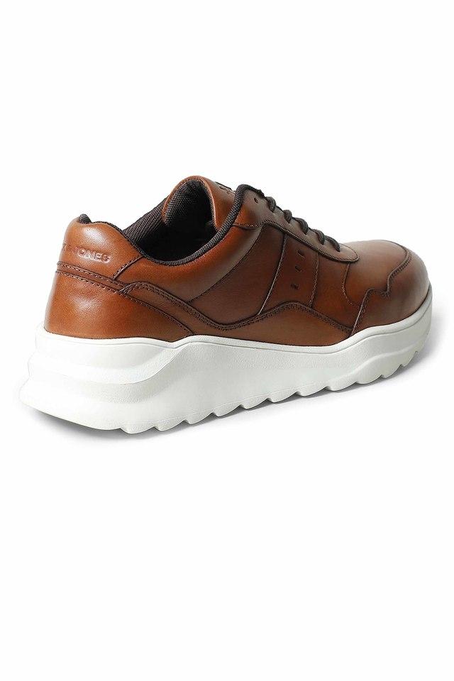 Leather Regular Lace up Mens Sneakers