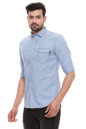 LOUIS PHILIPPE JEANS - Feather Grey Casual Shirts - 1