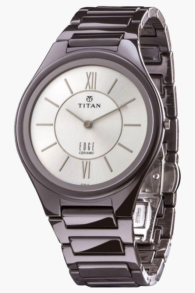 Buy TITAN Mens Edge Ceramic Silver Dial Watch 1696QC02 Shoppers Stop