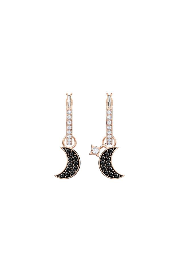 Swarovski symbolic moon pierced shop earrings