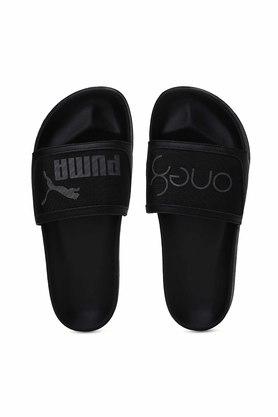 Buy PUMA Black Mesh Regular Slip On Mens Slides Shoppers Stop