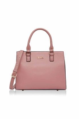 Buy LAVIE Pink Zipper Closure PU Synthetic Womens Casual Satchel