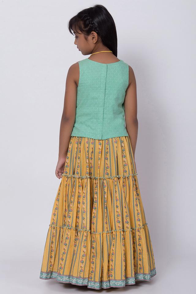 Biba gold pleated on sale skirt