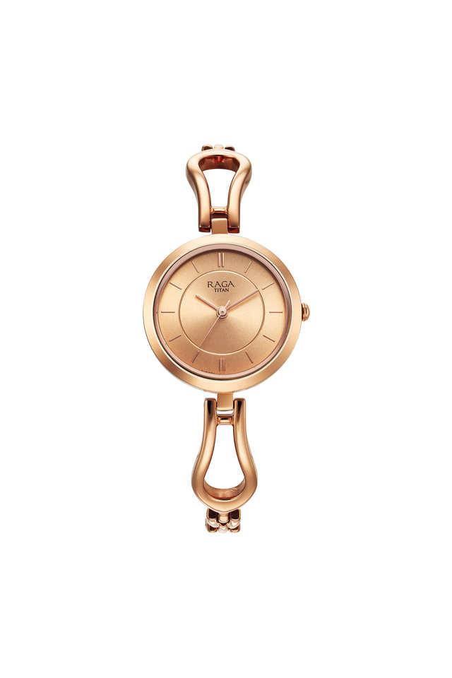 Buy TITAN Raga Sub 4K 35.9 MM Rose Gold Copper Brass Analog Watch For Women 2727WM01 Shoppers Stop