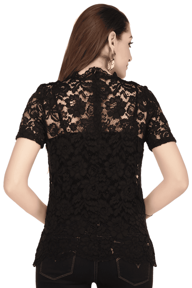 Women Net Lace Top