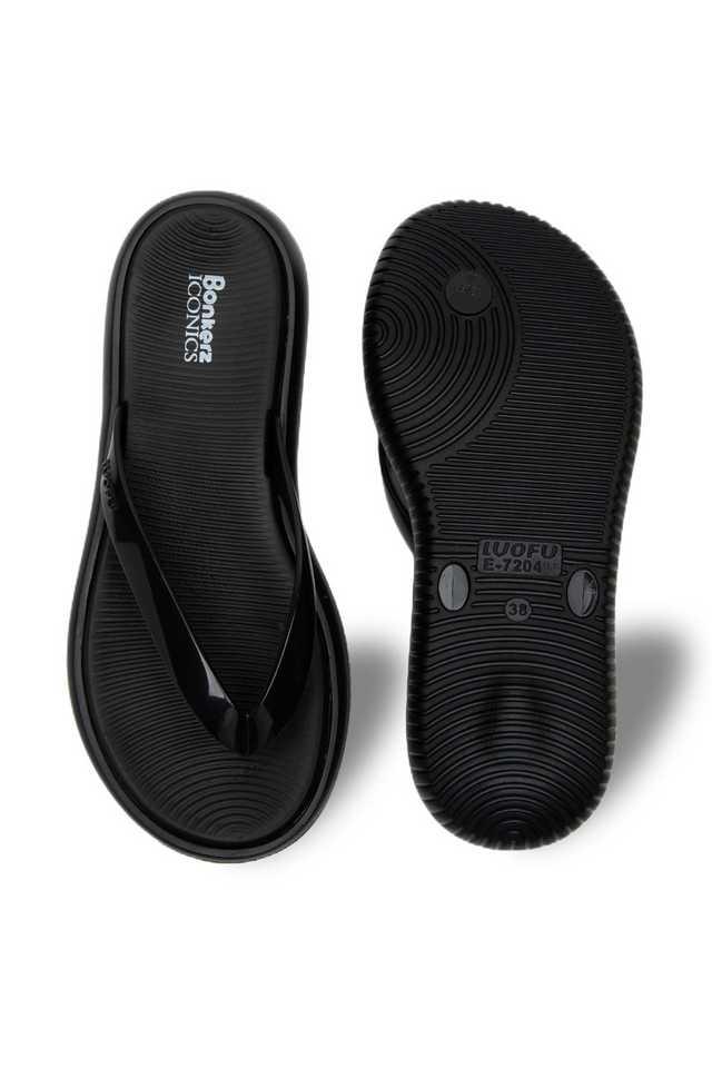 Ladies black best sale flip flops