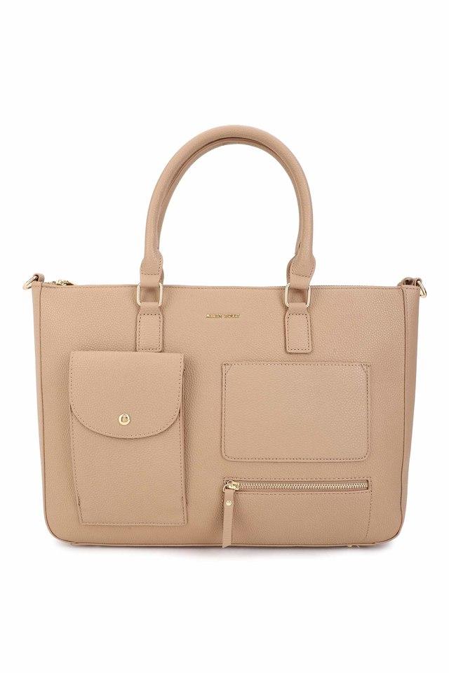 Allen Solly Fashion Accessories, Allen Solly Beige Tote Bag for