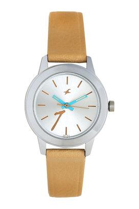 Buy FASTRACK Womens Analogue Off White Dial Leather Watch