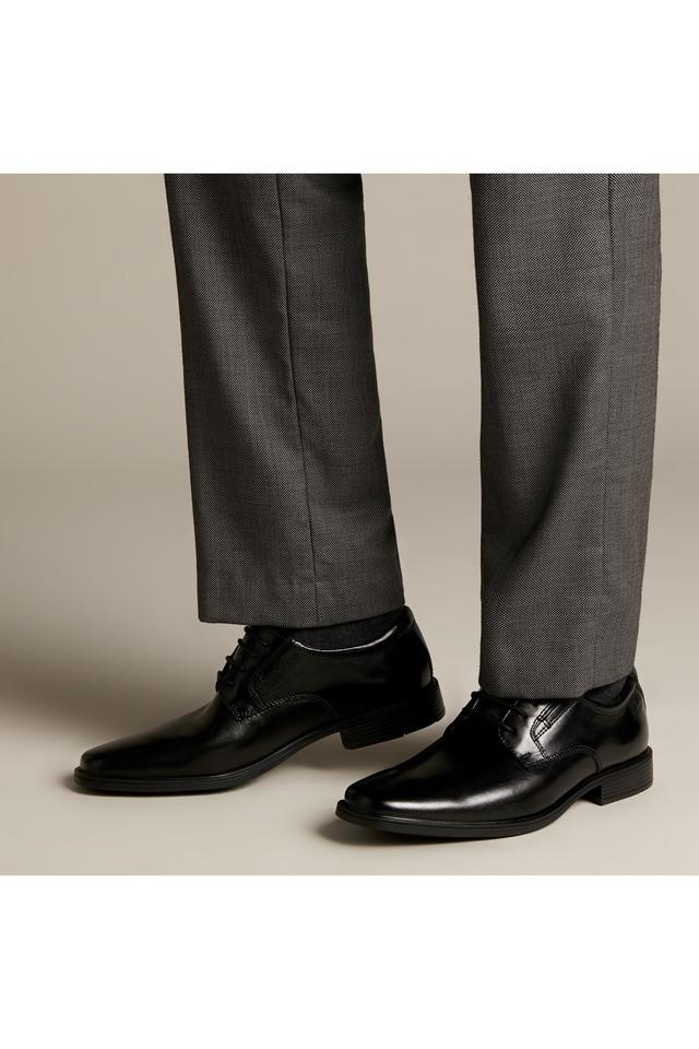 Buy CLARKS Black Tilden Plain Leather Regular Lace Up Mens Formal Shoes Shoppers Stop