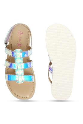 Blue slip on sandals hot sale