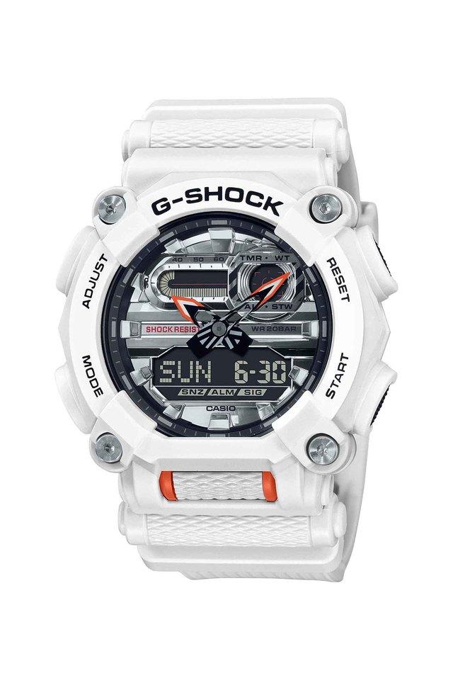 White colour g shock hot sale watch