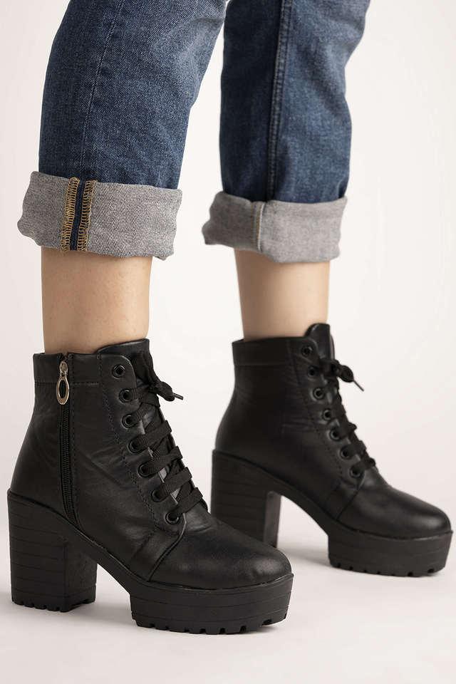 Black casual boots ladies on sale