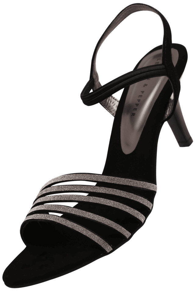 Black Velvet Strappy Low Block Heel Sandals | New Look