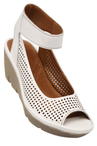 clarks velcro wedge sandals