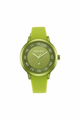 Buy FASTRACK Womens 36 mm Pop Colour Green Dial Silicone Analogue