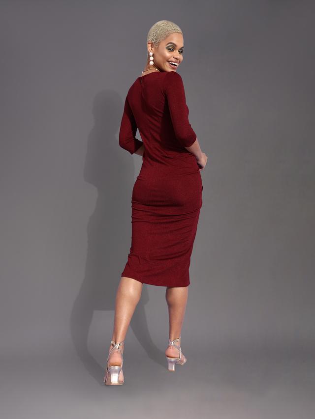 Miss chase maroon store dress