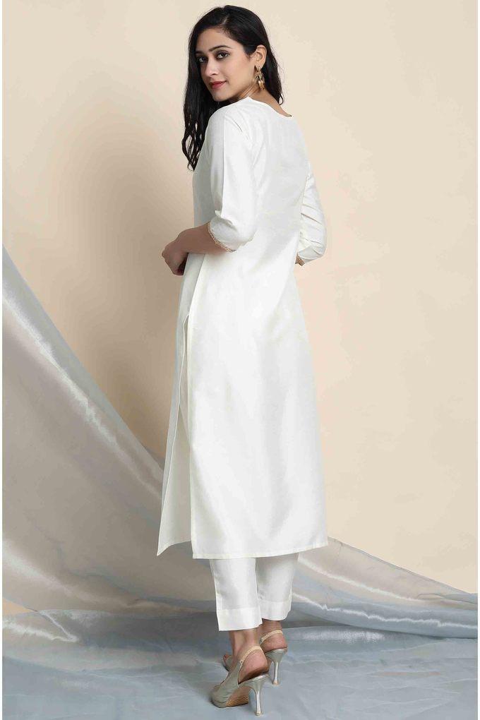 Plain white kurta for on sale girls