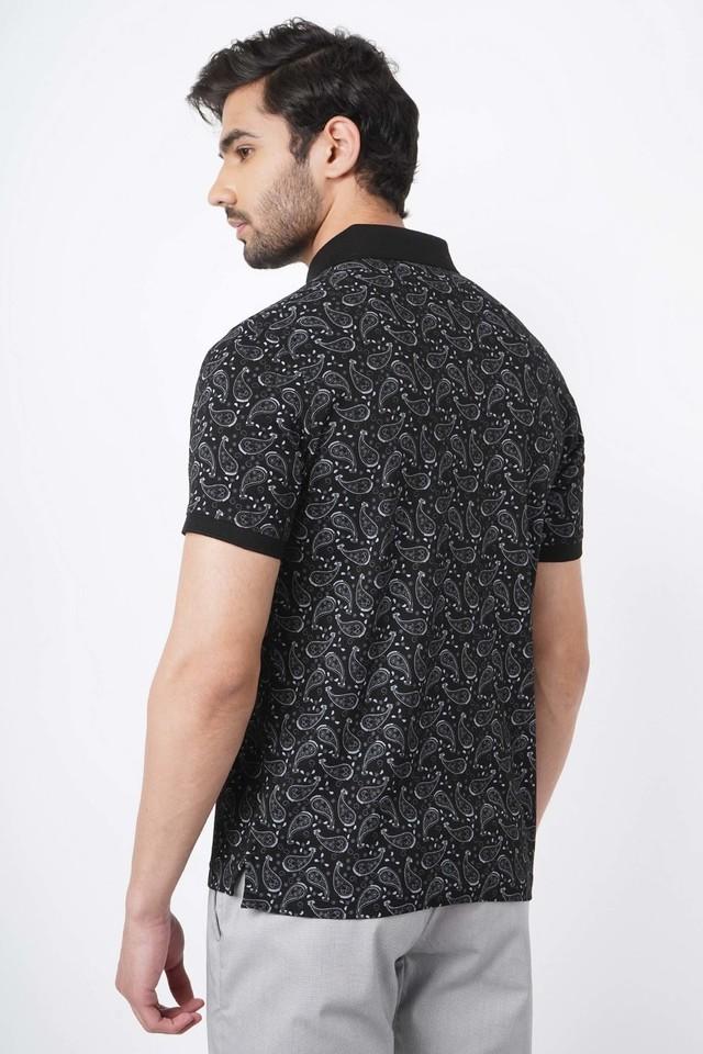 DKNY Fabric Collar Polo Shirt in Black for Men