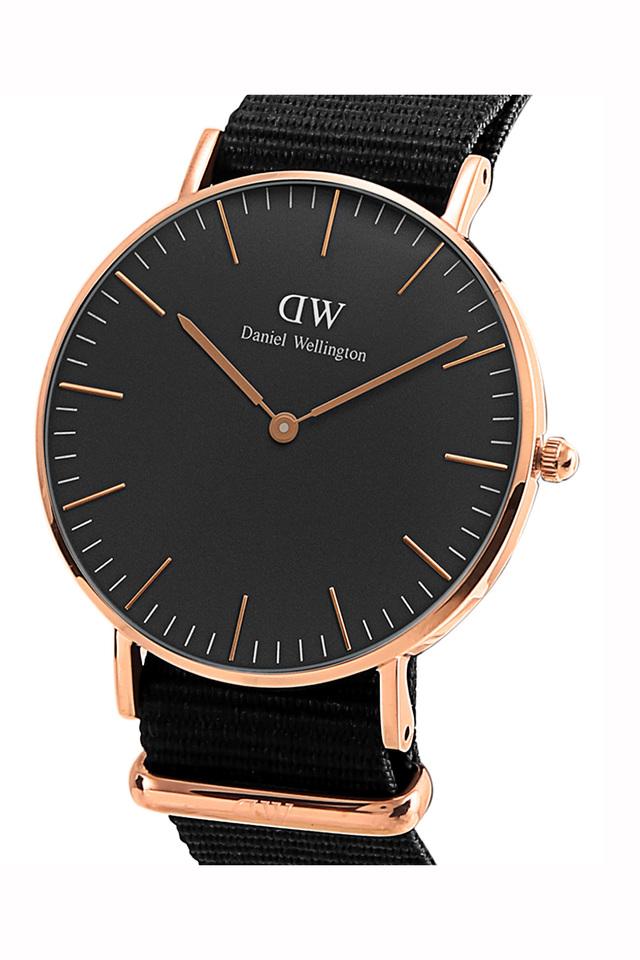 Buy DANIEL WELLINGTON Mens 40mm Rose Gold Black Watch - Classic