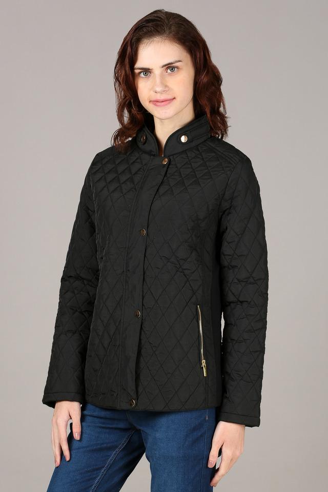 Buy ZINK LONDON Pink Solid Polyester Hood Womens Jacket | Shoppers Stop