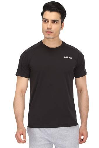 adidas black round neck t shirt