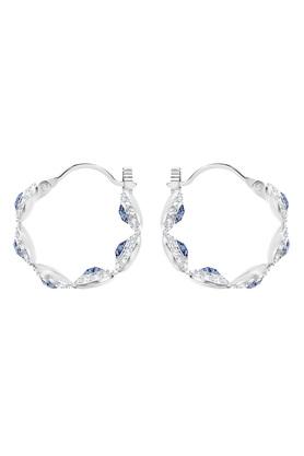 Buy SWAROVSKI Womens Rhodium Plated Crystal Angelic Hoop Pierced