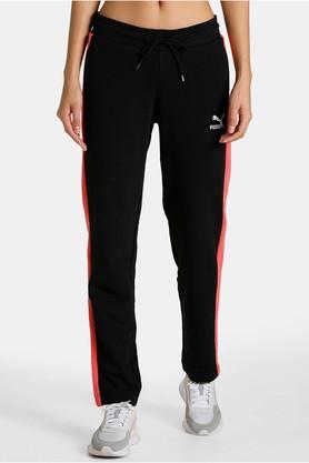 PUMA Classics Relaxed Jogger Solid Women Black Track Pants - Buy