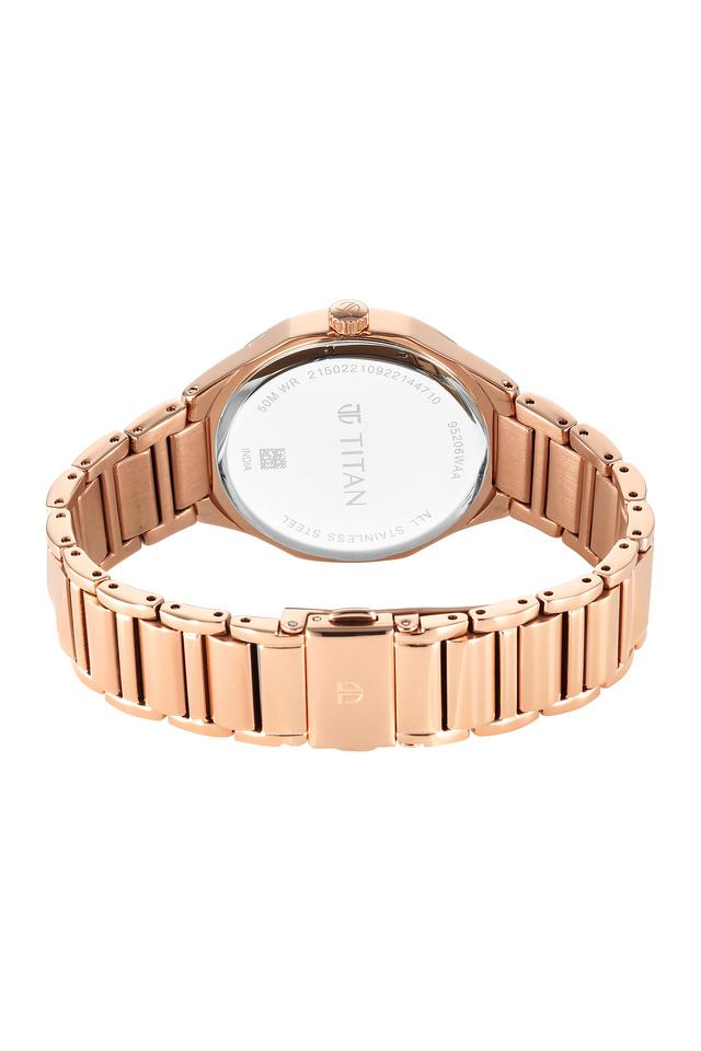 Titan ladies rose gold on sale watches