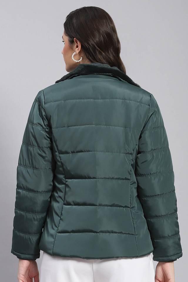 Buy MONTE CARLO Womens Zip Through Neck Solid Quilted Jacket | Shoppers Stop