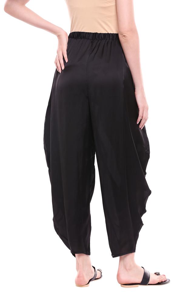 Buy GO COLORS Black Womens Solid Dhoti Pants