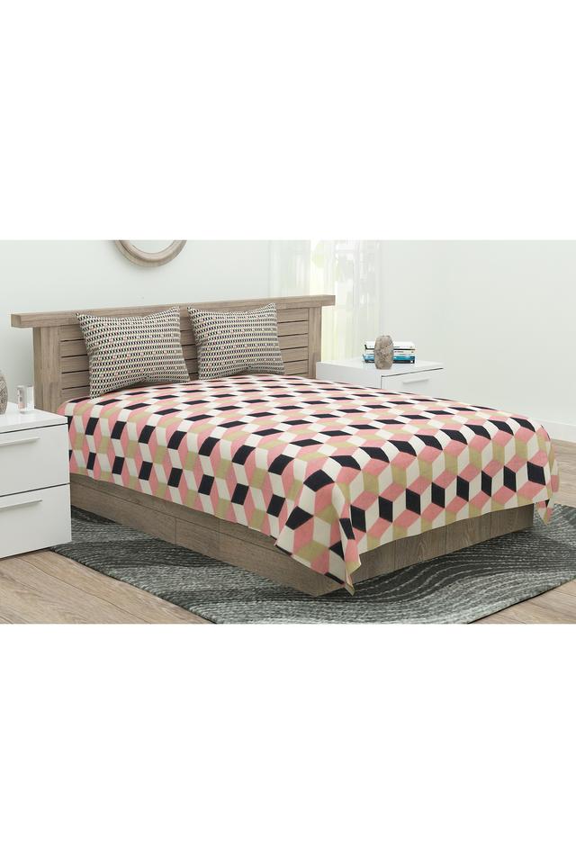 Buy PORTICO Printed Single Bed Sheet with Pillow Cover Shoppers Stop