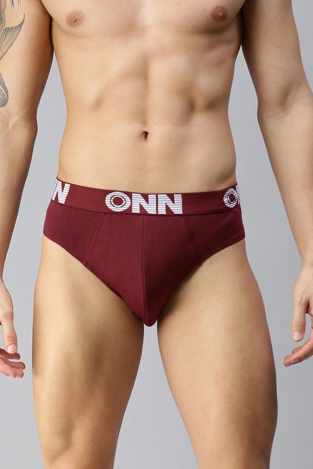 Buy ONN Multi Solid Cotton Men's Assorted Innerwear Briefs - Pack