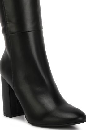 Block heel calf outlet length boots