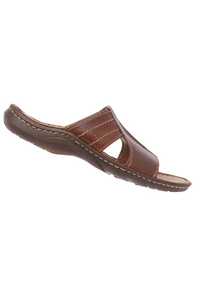 Mens Casual Wear Leather Slippers