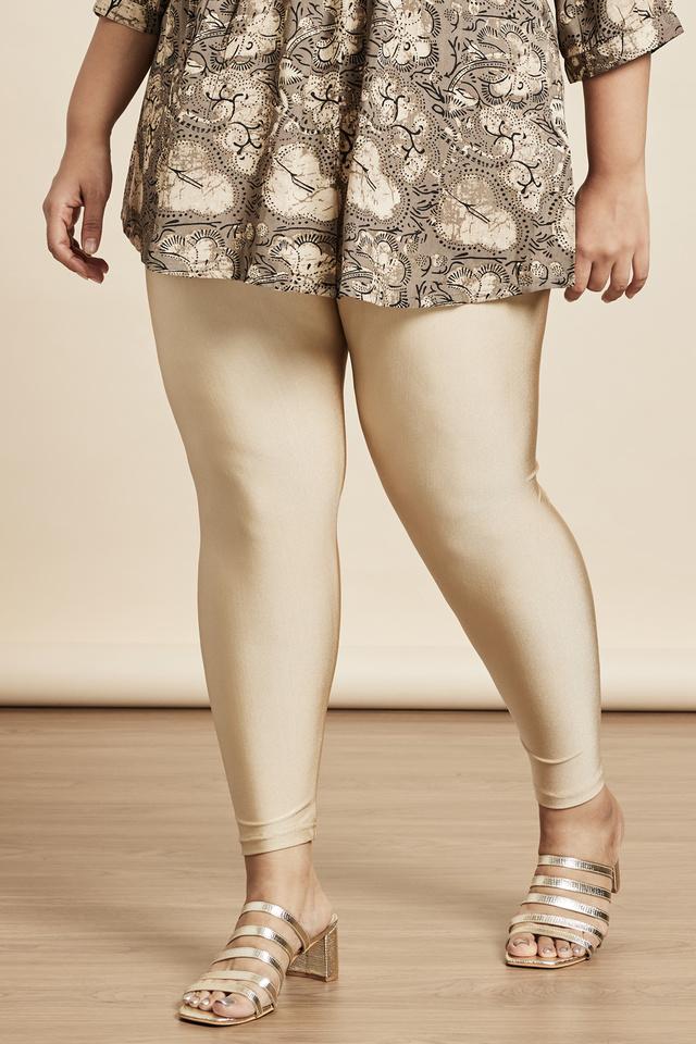 Buy Golden Leggings for Women by AURELIA Online | Ajio.com