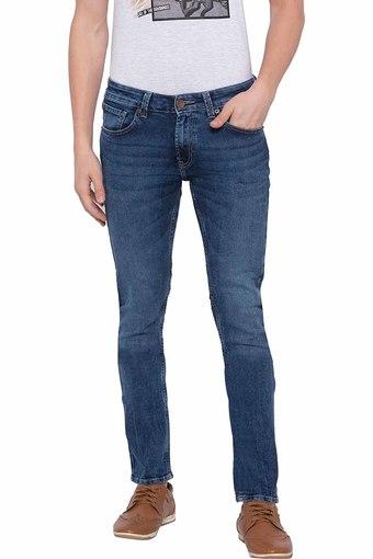 mens mid blue jeans