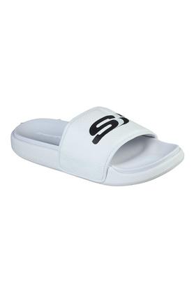 Mens white designer discount sliders