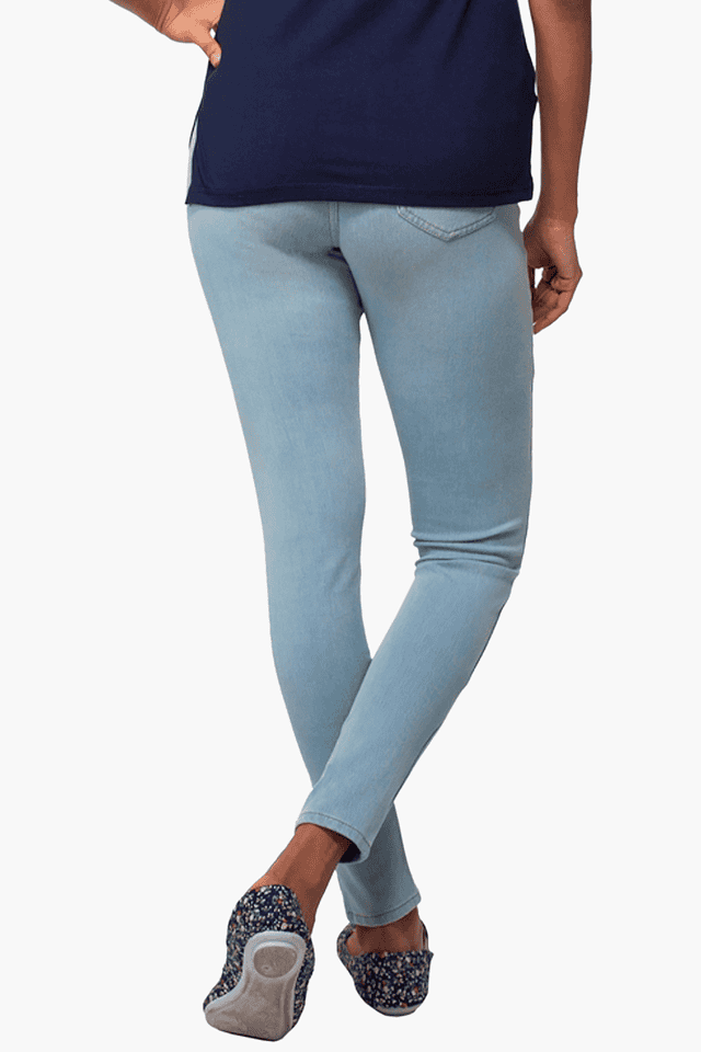 Buy Go Colors Denim Blue Mid Rise Jeggings for Women Online  Tata CLiQ