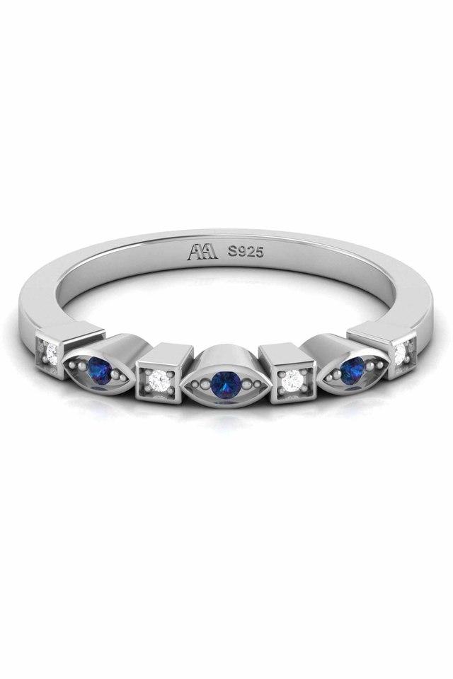 Blue stone deals band ring