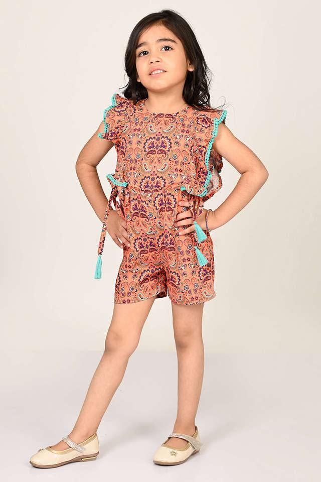 Buy Sea Blue Dungarees &Playsuits for Girls by NAUGHTY NINOS Online |  Ajio.com