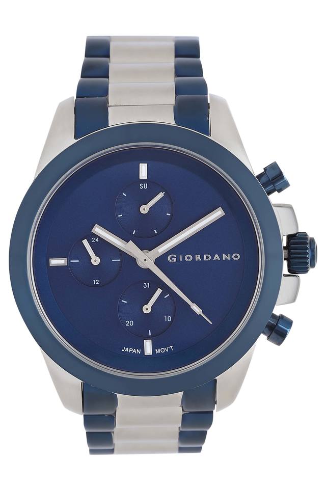 Mens Blue Dial Metallic Chronograph Watch GD 1065 33