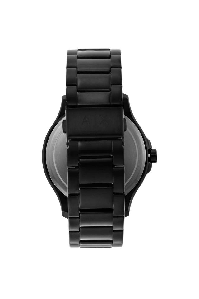 Men 46 mm Hampton Black Stainless Steel Analog AX7134SET