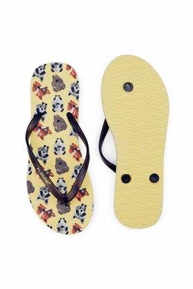 Buy FLIPSIDE Yellow Womens CUTE WILD Rubber Casual Flip flops